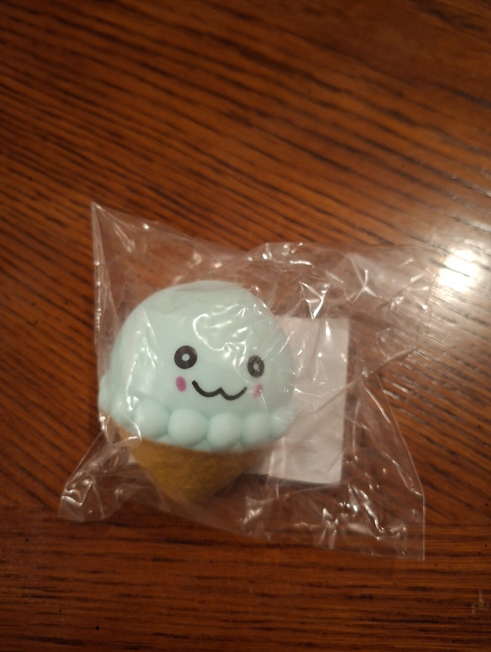 3"  Squishy Toy Sealed Baby Blue Ice Cream Cone Charm